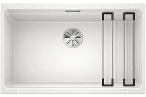 BLANCO 525171 ETAGON Kitchen Sink, Crystal White Glossy, Cabinet Size : 80 cm