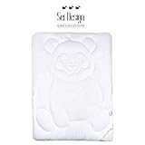 Qualitäts Kindersteppbett (Kissen 40×60+Bettdecke 100×135 Pandabär warm) von Sei Design, Bezug aus 100% Baumwolle feinste Mako-Satin- extra weich, atmungsaktiv und formstabil. Füllung aus hochqualitativer silikonisierter Hohlfaser, sehr weich und anschmiegsam. Für Allergiker empfohlen. - 5