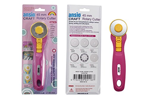 comprare on line Taglierina rotativa da 45 mm, qualità Premium, colore: rosa, in acciaio INOX, lama affilata, ideale per trapuntatura, artigianato, sartoria prezzo