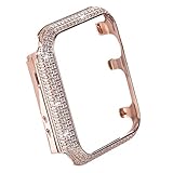 ToMoYi für Apple Watch Hülle 42mm, iWatch Case iWatch Schutzhülle Full Cover Rundherum Schutz Bling Glitzer Strass Damen Fashion Schutzhülle 42mm 44mm für Series1, Series2, Series3 - Rose Gold