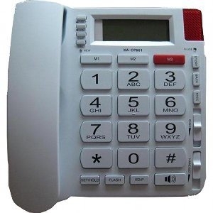 Telefono con Cavo a Pulsanti Grandi per Anziani, Telefono con Cavo
