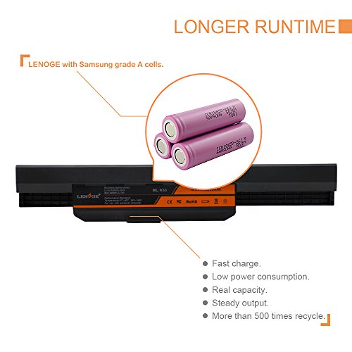 LENOGE Hochleistung Neue Akku Für Asus Laptop Batterie K53 A32-K53 A42-K53 10.8V/5200mAh A43 A43B A43BY A43E A43F A43J A43EI241SV-SL - 6
