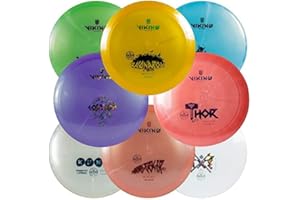Viking Discs Armor Disc Golf Set - 8 Disques Frisbee pour Toutes Les Distances, Approuvés par la PDGA - Sports de Plein air pour Adultes et Enfants, Putter, Mid-Range, Fairway Driver, Distance Driver