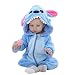 MICHLEY Unisex Baby Costume Spring and Autumn Flannel Romper Outfits Animal Jumpsuit Bstar-70cm