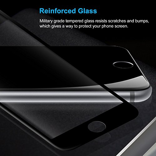 iPhone 7 Screen Protectorï¼Œ KOCI 3D Curved Full CoverageÂ Tempered Glass Protective Film for iPhone 7 Apple [Soft Edge Hybrid] Perfect Fit Cover 4.7