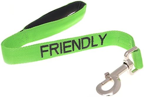 FRIENDLY (Known as Friendly to all) Green Colour Coded 60cm 1.2m 1.8m Luxury Neoprene Padded Handle Dog Leads PREVENTS Accidents By Warning Others Of Your Dog In Advance (60cm)