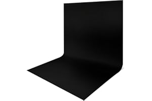 JEBUTU 3x6 m sfondo per macchina fotografica nero grande sfondo pieghevole poliestere lavabile per studio fotografico TV video Halloween