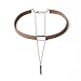 Produktbild PinzhiBrown Samt Legierungs Ketten Choker Halsketten mehrschichtiger Charme-Metallstab-hängende Schellfisch-Kragen-Halsketten-Frauen-Art- und Weiseschmucksache-Geschenk-Zusätze