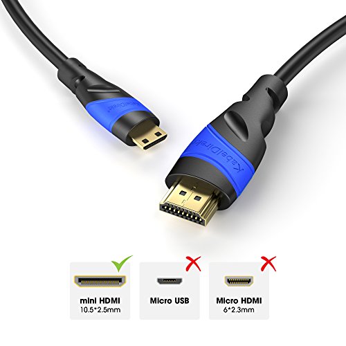 KabelDirekt 5m Mini HDMI Kabel / kompatibel mit HDMI 2.0a/b, 2.0, 1.4a (Ultra HD, 4K, 3D, Full HD, 1080p, HDR, ARC, Highspeed mit Ethernet) – FLEX Series - 2