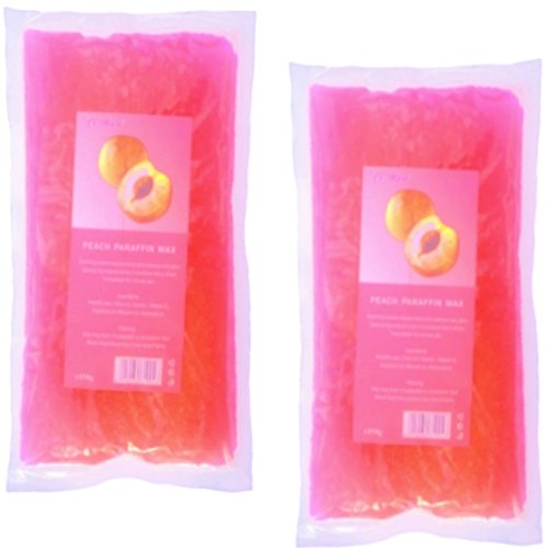 High quality Professional PARAFFIN- Peach, Great price!!! HOT!!! (2 x 450ml PEACH Paraffin Wax)