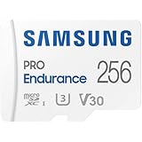 Samsung PRO Endurance microSD-Karte + SD-Adapter, 256 GB, Für Videoüberwachungssysteme, Dashcams und Bodycams,UHS-I U3, Full