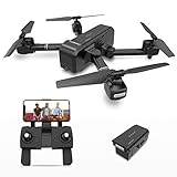 GPS-Navigation für sicheren Flug: Wenn der Akku zu schwach ist oder das GPS-Signal verloren geht, kehrt die Drohne automatisch zum Ausgangspunkt zurück. Außerdem können Sie über Fernbedienung oder APP die Drohne manuell zum Ausgangspunkt zurückkehren lassen. Machen Sie sich keine Sorgen, die Drohne zu verlieren.