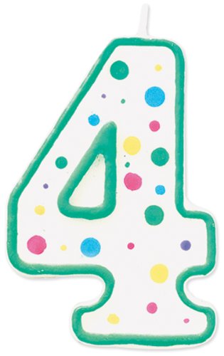Wilton Kerze Ziffern 4, Green