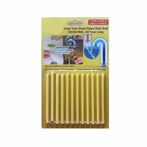 zooarts 24 (2 Stück) Zitrone, Enzymatische Ablauf Sticks – Hilft zu verhindern Verstopfungen bilden – 1 Jahr der Schutz Pro Paket - 2