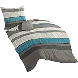 Bierbaum 6472_09 Mako-Satin-Bettw&auml;sche Dessin, 155 x 220 cm und 80 x 80 cm, silber