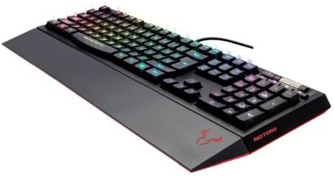 Riotoro KR610 Ghotswriter Classic RGB Membrane Gaming Keyboard, 2 x USB Ports, Magnetic Rest