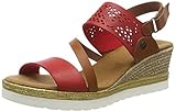 Klettverschluss MUSTANG Damen 1317-802-5 Slingback Sandalen, (Rot 5), 38 EU