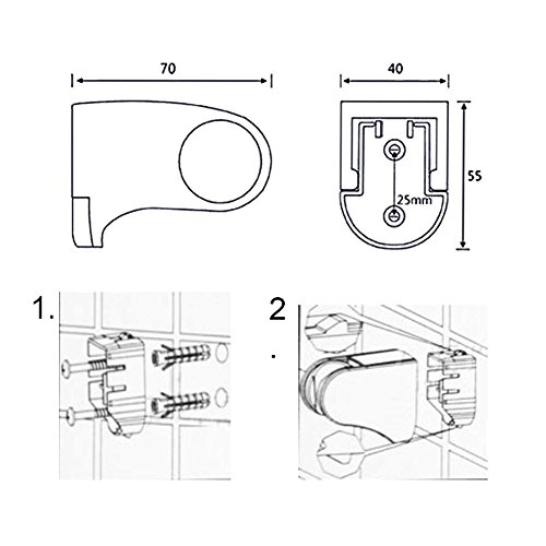 Brausehalter Wandhalter fur Handbrause verchromt Neigungswinkel verstellbar 25mm - 7
