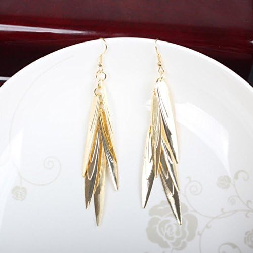 GYJUN Europe And The United States All-Match Personality Women On Needle Earrings , golden , one size