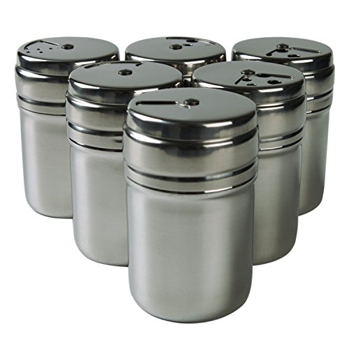 de feuilles 6*kleine Menage Tisch Ministreuer Pfeffermühle Gastro Set aus rostfreiem Edelstahl mit Beutel,einfach zu tragen Aufbewahrung zu Hause oder outdoor BBQ benutzen - 2