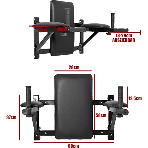 Gorilla Sports Bauchtrainer Dipstation zur Wandbefestigung, 10000294 - 7