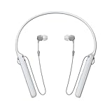 Estilo de auricular neckband Sony WIC400 - Auriculares Neckband inalámbricos (Cable retráctil, Bluetooth, vibración Llamadas, NFC, 20 Horas de autonomía) Blanco