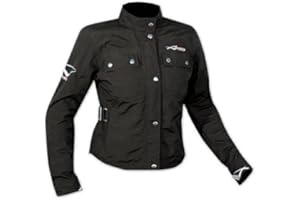 A-pro Femme Scooter Blouson Textile Protections Impermeable Moto Motard Nylon noir M