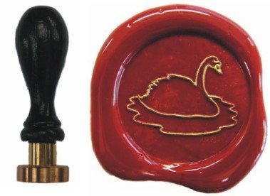 Siegel Stempel Petschaft Schwan 24 mm