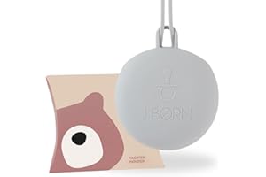 J. BØRN J.Børn Silikon Schnulleretui | Silikon Schnullerbox für unterwegs | Leicht zu reinigender Schnullerhalter | Schnulleraufbewahrung | Schnullerhalterbox für bis zu 3 Schnuller (Cloud)