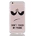 Produktbild iPhone 6 Plus / 6S Plus Hülle, Chreey [Gemalt Relief] Schutzhülle Ultra Dünn Slim Fit Transparent Kratzfest Weich TPU Silikon Case Handyhülle Klar Durchsichtig Backcover [Don't touch my phone]