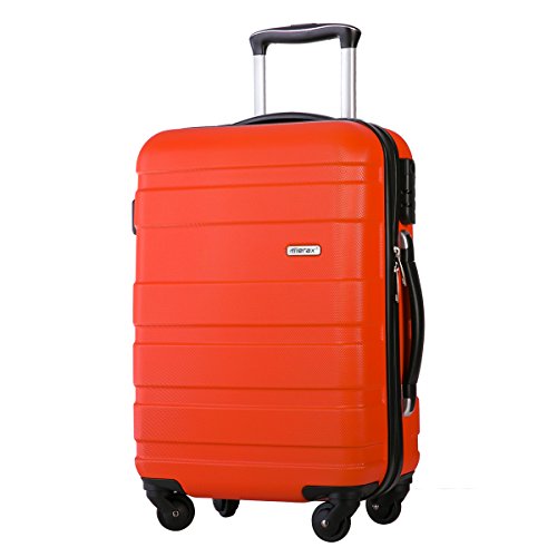 orange lightweight suitcase