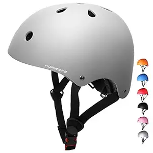 KORIMEFA Skateboard Helmet Kids Youth Adult Bike Helmet Adjustable CPSC Certified Multi-Sports Helmet for Cycling Scooter Roller Skate Inline Skating Rollerblading for Kids Men Women