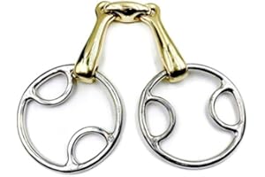 ON TIME TRADER ENGLAND OTTE Wilkie Bevel / Beval Bit Horse Bit Snaffle with Lozenge German Silver Loose Ring (5")