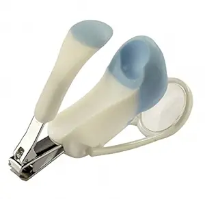 Chinmay Kids Gentle Baby Nail Cutter Cipper with 2 x Zoom Magnifier Lens (Blue)