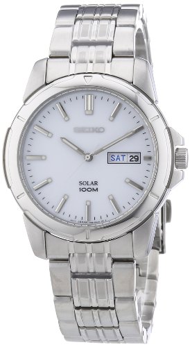Seiko Herren-Armbanduhr XL Solar Analog Edelstahl SNE091P1 Seiko Herren-Armbanduhr XL Solar Analog Edelstahl SNE091P1