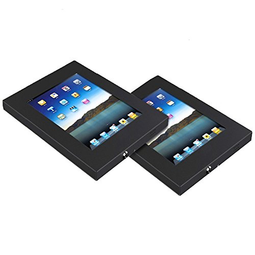 Maclean MC-610 Tablet-Schutzgehäuse Schloss Wandhalterug Halterung Diebstahlschutz Samsung TAB 1 2 3 mit Verschlussschnalle für 10 Zoll Tablet schwarz - 4