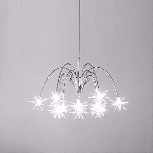 WHKHY Dining Room Concise Pendants Pendant Lamp Children Lamp Room Lobby Creative Individuality Meteor Showers Clothing Store Pendant, Chromium, Color White Light