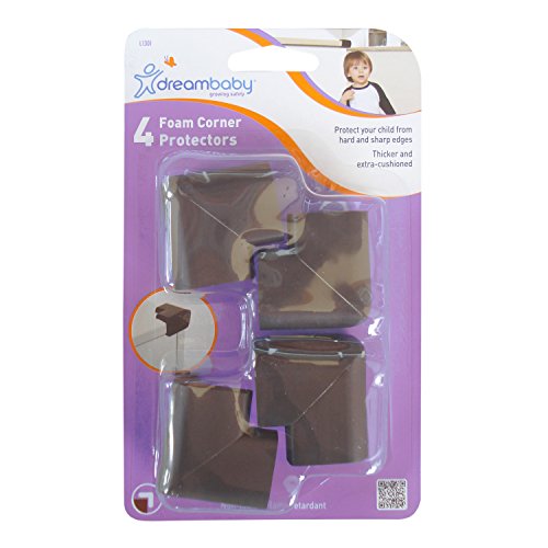 Dreambaby Foam Corner Protectors (Brown, Pack of 4)