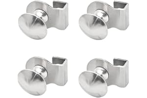 HEUSKAY Szklany klamka, klamka do drzwi, uchwyt ze stali nierdzewnej, bez wiercenia, zaciski do drzwi, klamki, gałki do szkła, 5-8 mm, gablota, szklane szafki