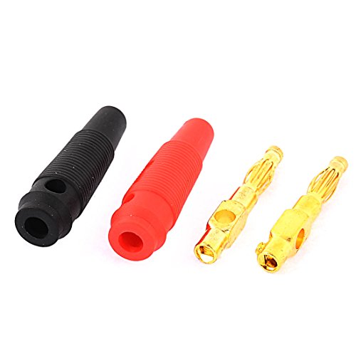 sourcingmap® 10Stk rot schwarz Plastik Audio Lautsprecher Bananenstecker Adapter Konverter - 2