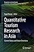Produktbild Quantitative Tourism Research in Asia: Current Status and Future Directions (Perspectives on Asian Tourism)