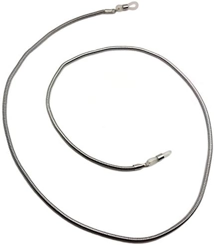 GLASSES NECK CHAIN SILVER METAL SNAKE CHAIN LANYARD CORD