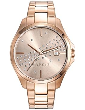 Esprit Damen-Armbanduhr ES-CECILIA ROSE GOLD Analog Quarz Edelstahl beschichtet ES108432003