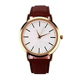 DDLBiz® Luxusmode Damen-Lederband analoge Quarz-Armbanduhr (D)