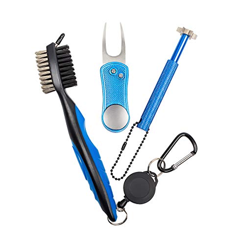 Cepillo del Club de Golf,Limpiador de Palos de Golf,Afilador de Palos de Golf con cortadores de 6 Cabezas (U, V),Afilador de Golf Palo,Herramienta Divot Golf,Golf Divot Tool,Clubes de Golf