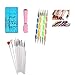FOK 33 Pc Combo Set Professional DIY Nail Art Decoration Kit 1Pc Stamping Kit,15 Pc Nail brush Set,5 Pc Dotting Tool Set And 10 Pc Stripping Roll Tape-Random Design RS.498.00