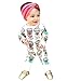Produktbild Kleinkind Jumpsuit Xinan Kurze Ärmel Print Strampler Overall Bodysuit Kleidung Outfits (70, Weiß 2)