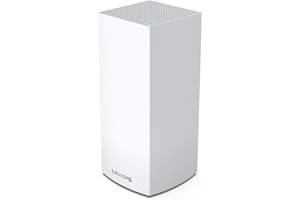 Linksys Velop MX4200 Tri-Band Mesh WiFi 6 System (AX4200) WiFi Router with up to 260 m² Wireless Coverage, 3.5 Times Faster for More Than 40 Devices - Pack of 1, White