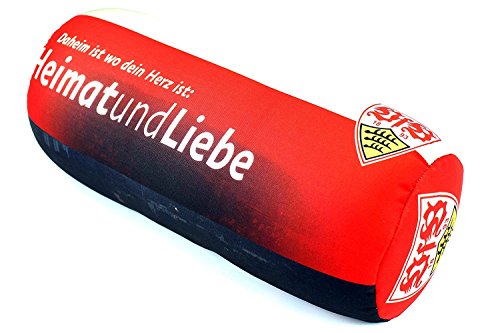 Preisvergleich Produktbild Original Fanartikel: Reisekissen / Nackenrolle verschiedener Bundesliga Vereine Nackenrolle Nackenkissen Dekokissen Autokissen Relaxkissen Kissen (VfB Stuttgart)