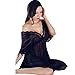 Produktbild VENMO Frauen Spitze Nachthemd Mädchen Nachtwäsche Nachthemd Nachtkleid Pyjama Damen Negligee Spitze Kleid Babydoll Schritt Unterwäsche Nachtwäsche Negligee Erotik Chemise Dessous Set (Sexy Black)